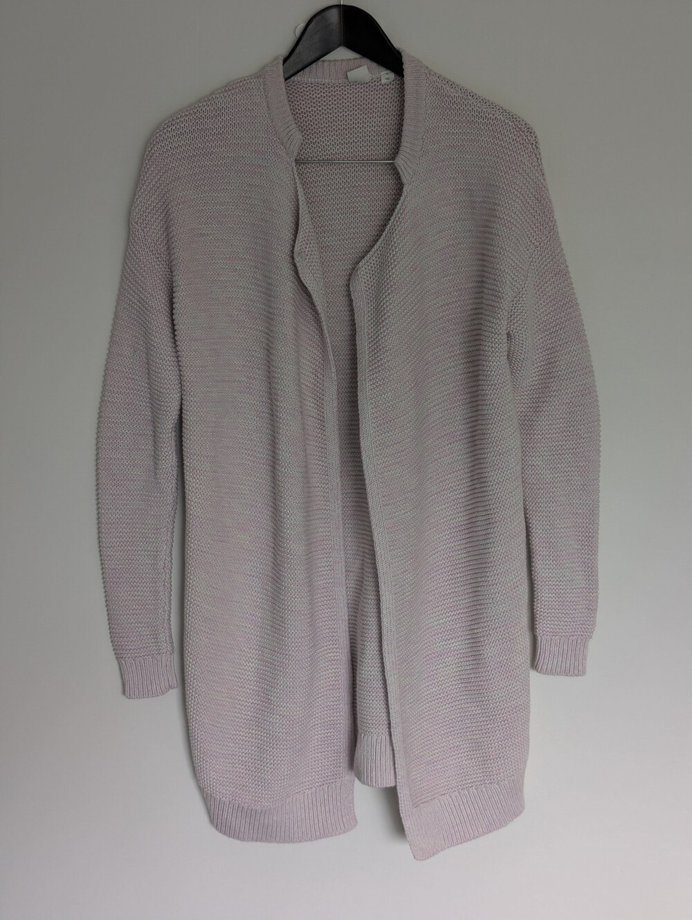 Gap Soft Lilac Longline Open Front Knit Cardigan Duster Sweater - M/L